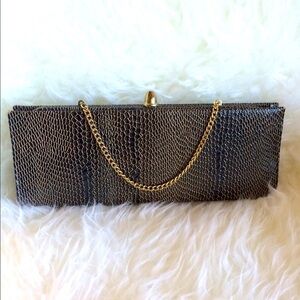 Vintage snake print handbag